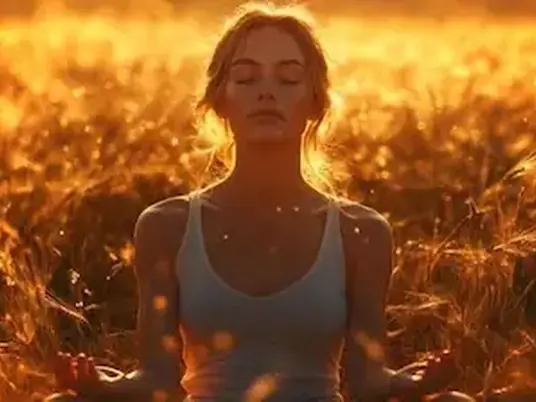 Meditation and mindfulness practice at VEDA Ayurvedic Wellness among the golden vineyards of Borgo Isolabella in Loazzolo, Piemonte